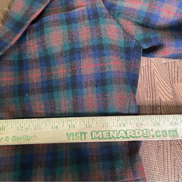 Pendleton Vintage Woolen Mills Virgin Wool Tartan Plaid Check Blazer‎ 38R - Picture 9 of 14